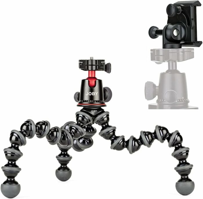 Joby Joby Kit τριπόδου 5K kit & βάσης GripTight Pro για smartphones - Μαύρο - Κόκκινο
